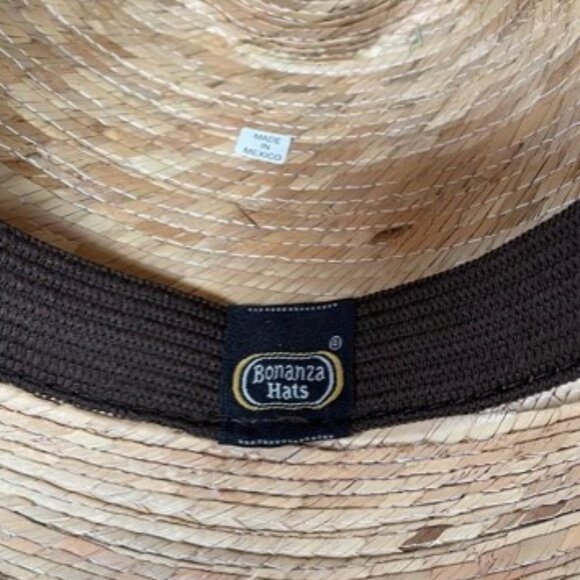 Mens/Unisex Natural Straw Sunhat with Wide 4 1/2" Brim (NWOT) - Picture 2 of 8
